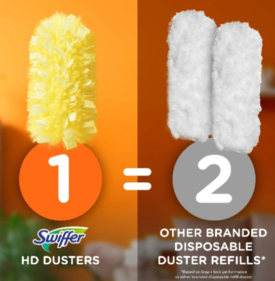Swiffer Dusters with Extension Pole, Cleaning Kit includes 3ft Extendable Handle + 3 Duster Refills