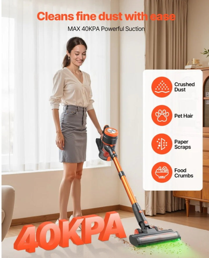 Vevor Vacuum Cleaner Cordless 40 kPa Stick Vacuum New
