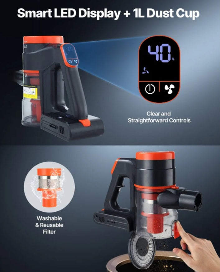 Vevor Vacuum Cleaner Cordless 40 kPa Stick Vacuum New