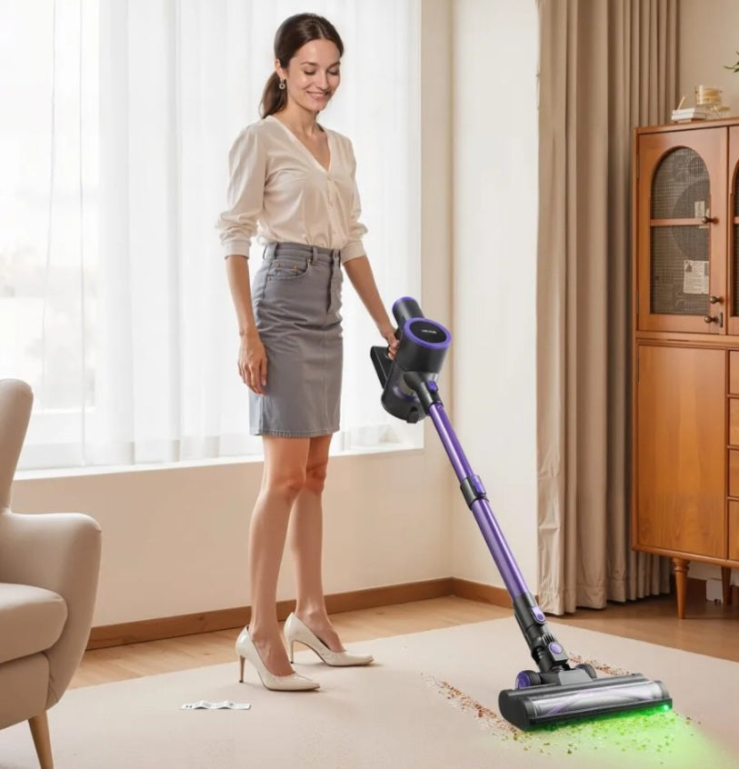 Vevor Vacuum Cleaner Cordless Stick Vacuum 25 kPa Max Suction for Pet Hair Carpet Hardwood New